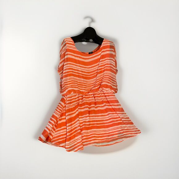 Fun & Flirt 3x Summer Top Orange‎ White Mini Lining - Picture 2 of 7